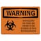 Signmission OSHA Warning Sign, 7" Height, 10" Width, Biohazard No Food Or Drink, Landscape, WS-D-L-12498 OS-WS-D-710-L-12498 - alternate 1